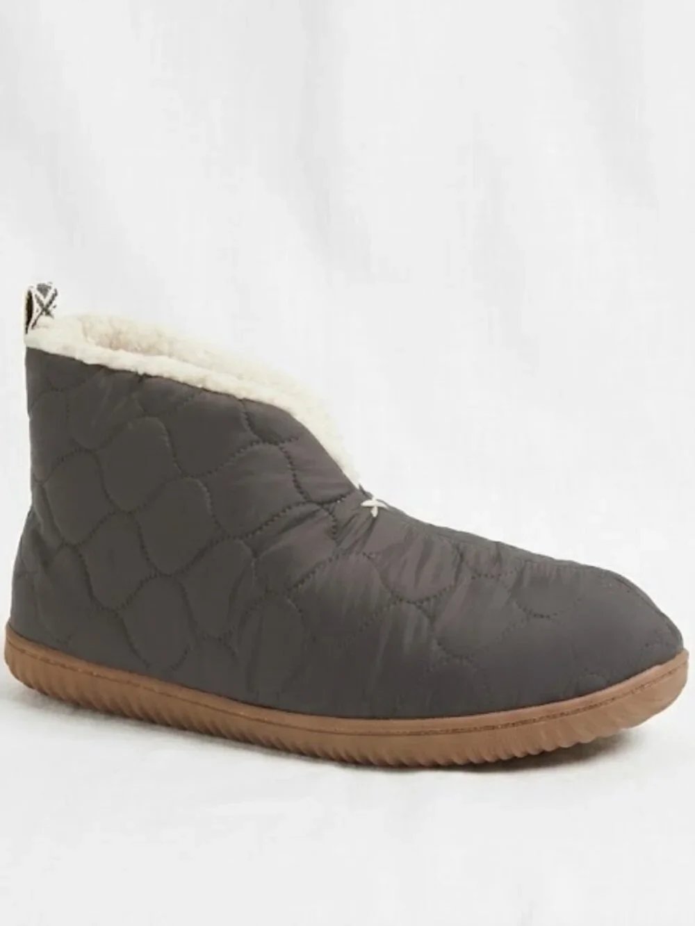 NWT Dearfoams Warm Up Quilted Bootie Slippers Memory Foam Men's M 9-10